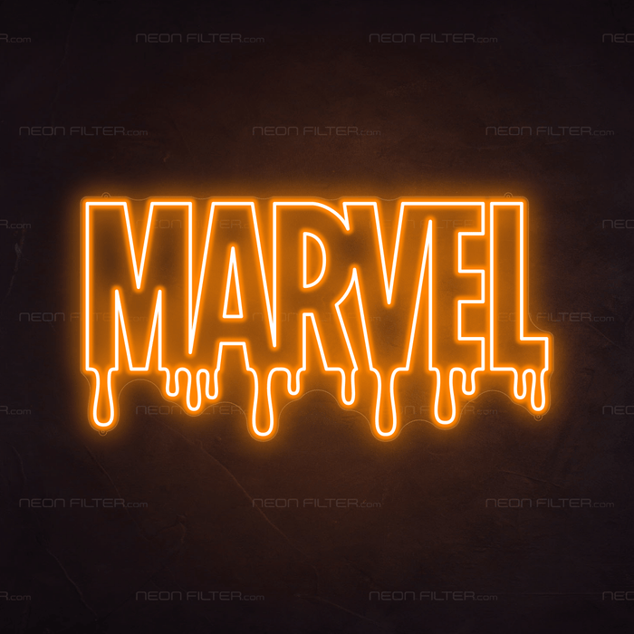 Dripping Marvel Neon Sign - Neon Filter