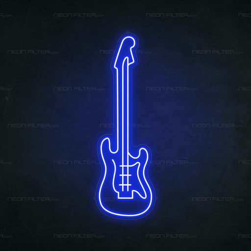 Electric Guitar Neon Sign - Neon Filter