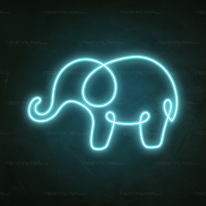 Elephant Neon Sign - Neon Filter