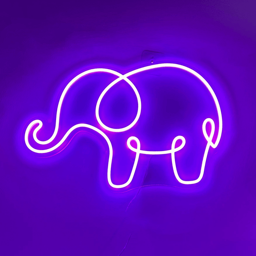 Elephant Neon Sign - Neon Filter