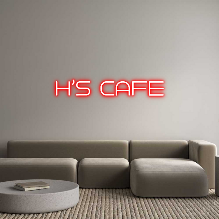 Custom Neon: H’s Cafe