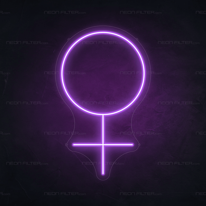 Female Symbol Neon Sign - Neon Filter