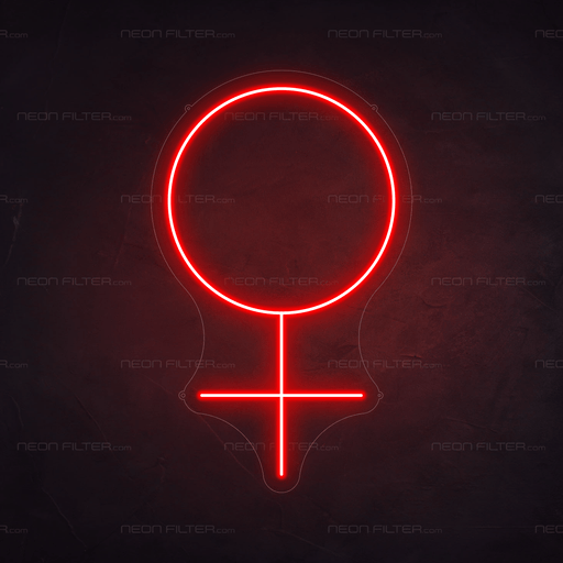 Female Symbol Neon Sign - Neon Filter