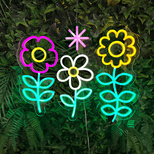 Flowers Neon Sign - Neon Filter