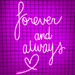 Forever And Always Neon Sign - Neon Filter