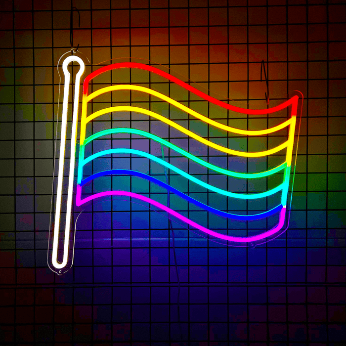 Gay Pride Flag Neon Sign - Neon Filter