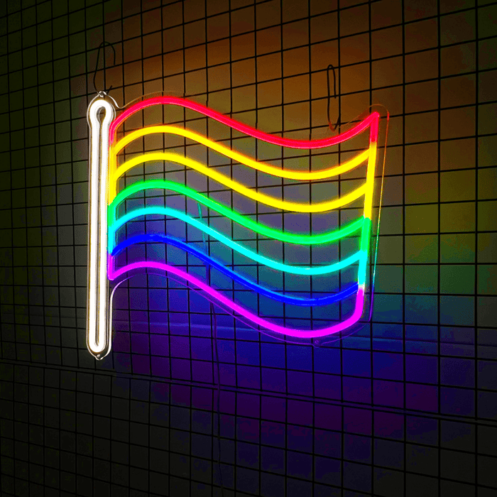 Gay Pride Flag Neon Sign - Neon Filter