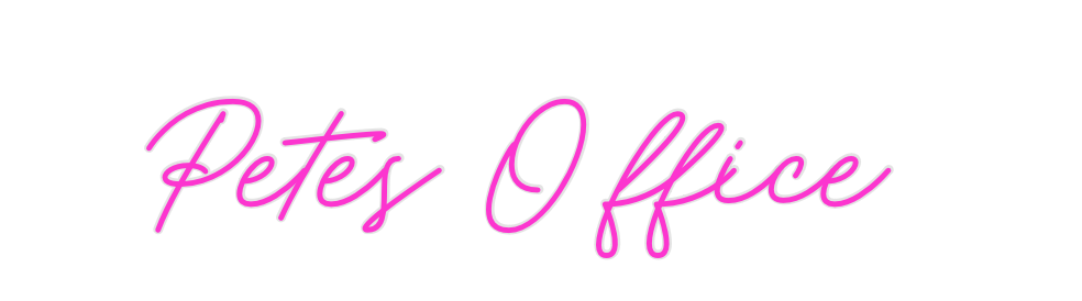 Custom Neon: Petes Office