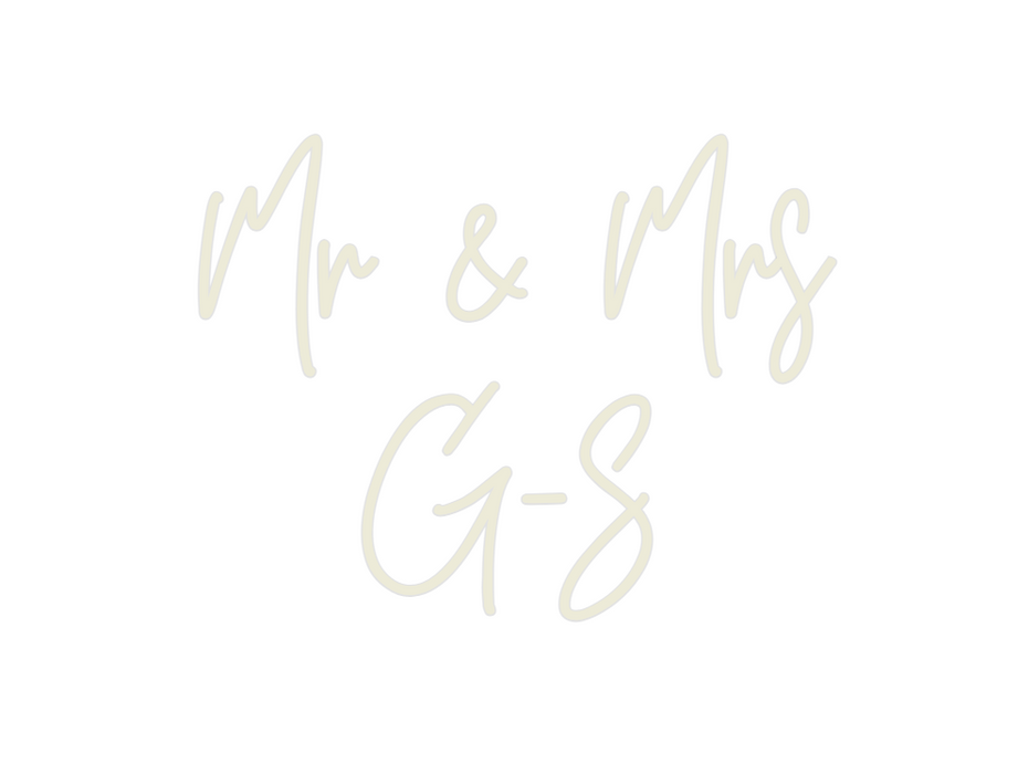 Custom Neon: Mr & Mrs
G-S