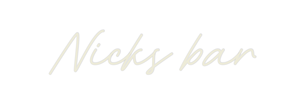 Custom Neon: Nicks bar