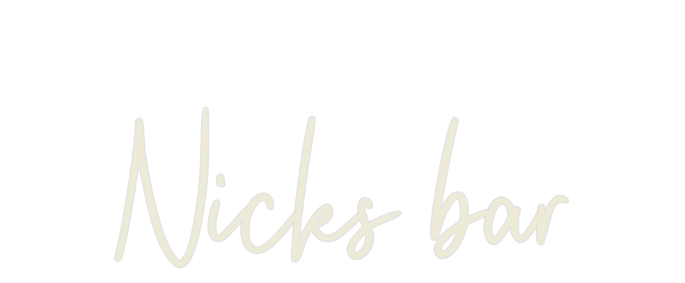 Custom Neon: Nicks bar