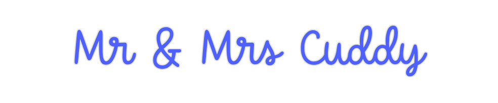 Custom Neon: Mr & Mrs Cuddy