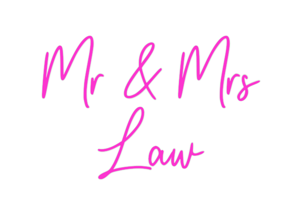 Custom Neon: Mr & Mrs 
   ...
