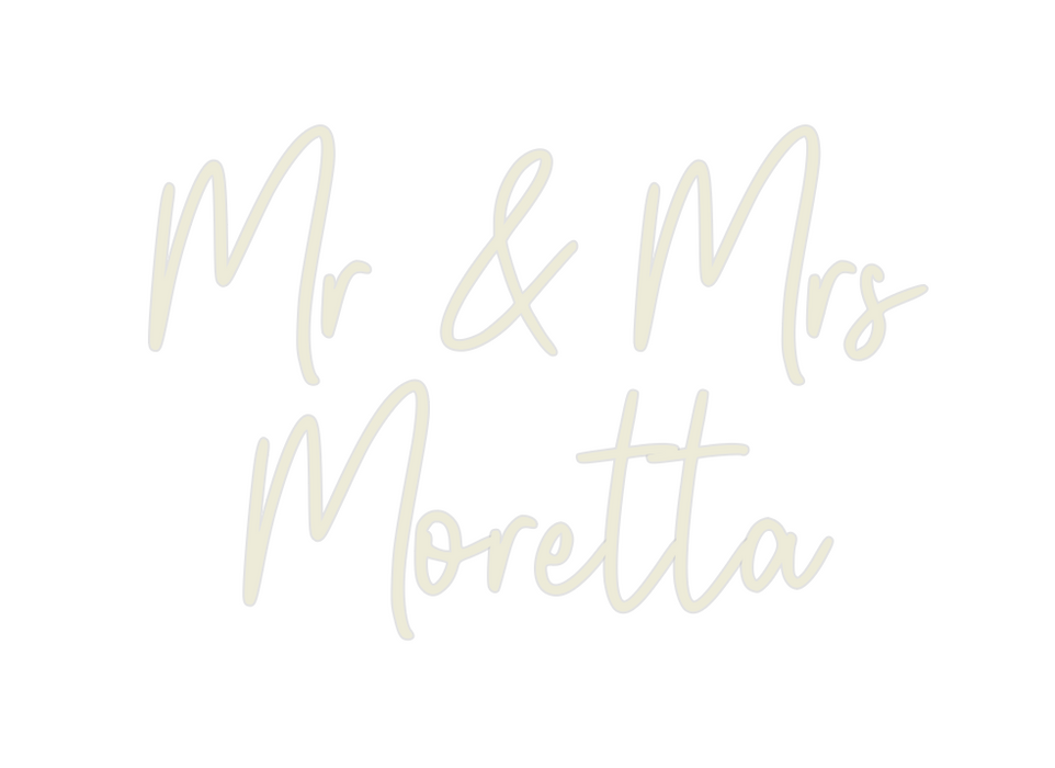 Custom Neon: Mr & Mrs 
Mor...