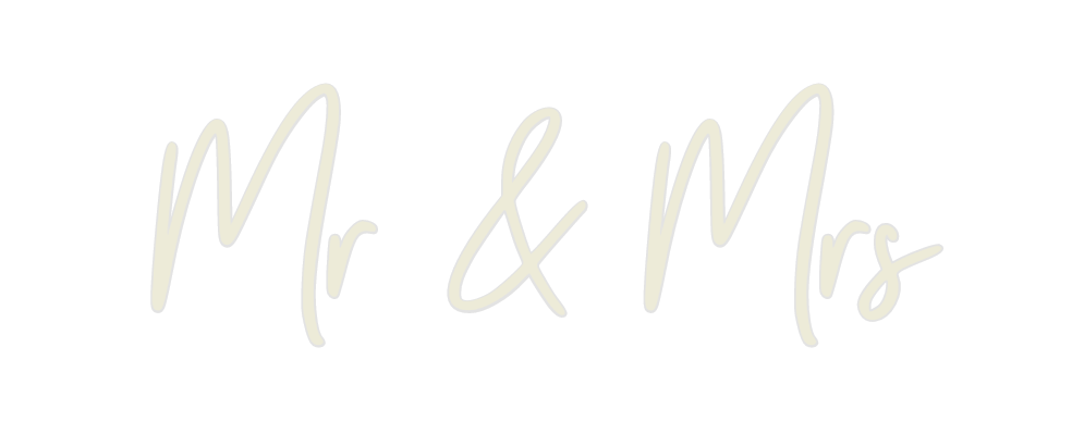 Custom Neon: Mr & Mrs