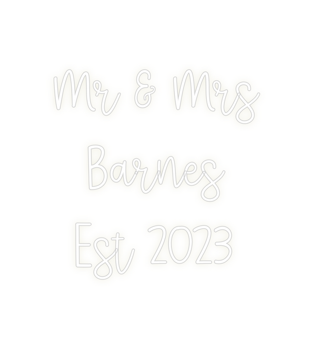 Custom Neon: Mr & Mrs 
Bar...