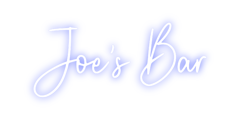 Custom Neon: Joe's Bar