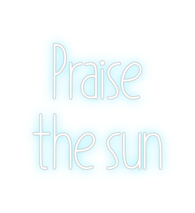 Custom Neon: Praise
the sun