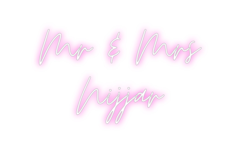 Custom Neon: Mr & Mrs
Nij...