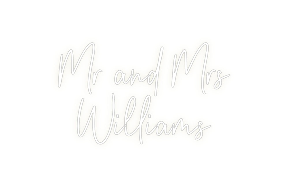 Custom Neon: Mr and Mrs
W...