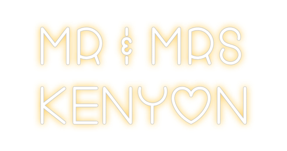 Custom Neon: Mr & Mrs 
Ke...