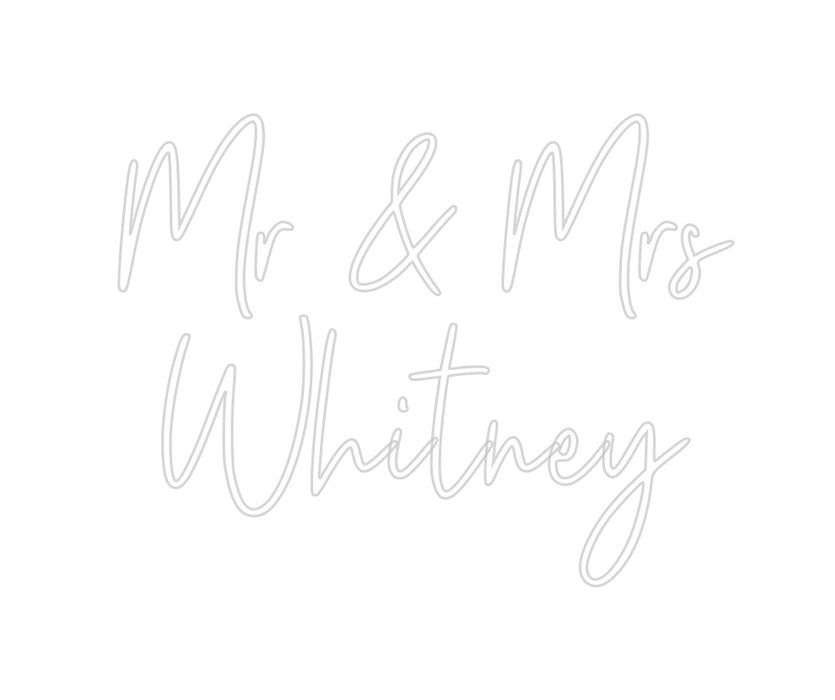 Custom Neon: Mr & Mrs 
Wh...