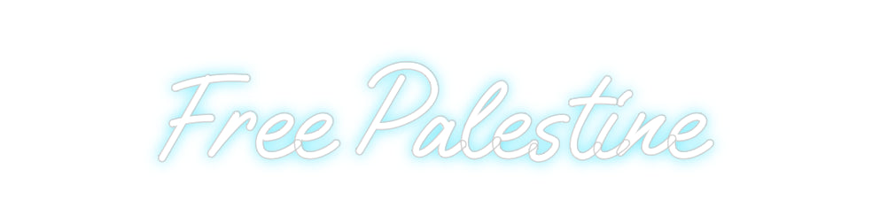Custom Neon: Free Palestine