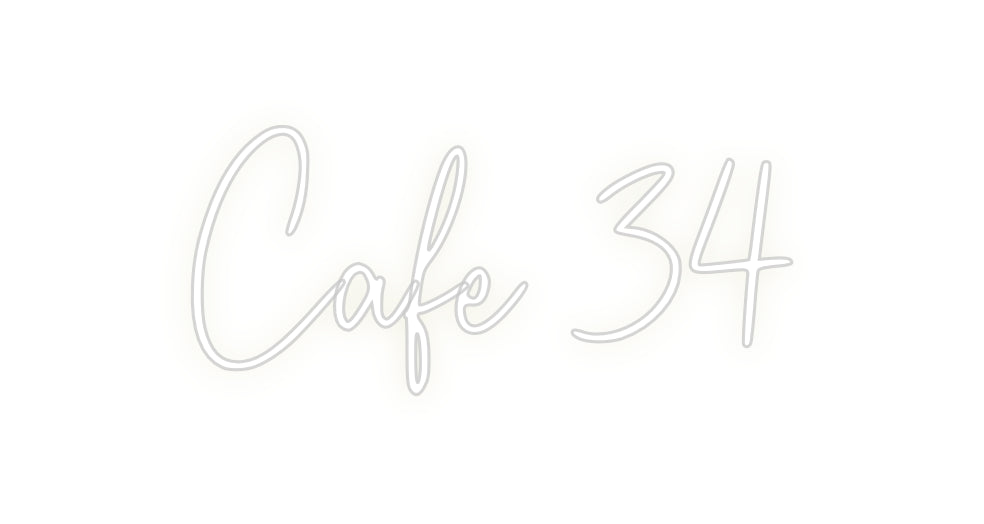 Custom Neon: Cafe 34