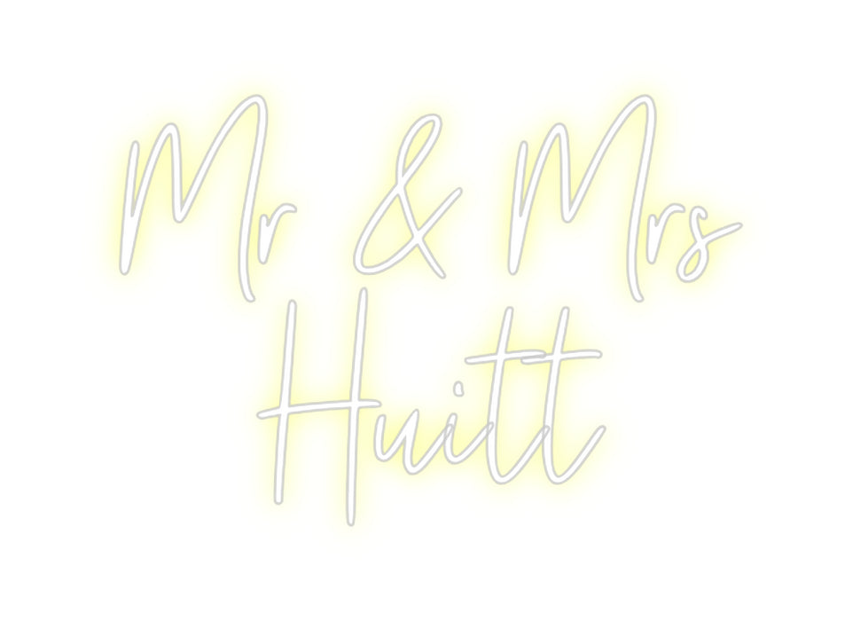 Custom Neon: Mr & Mrs 
Hu...