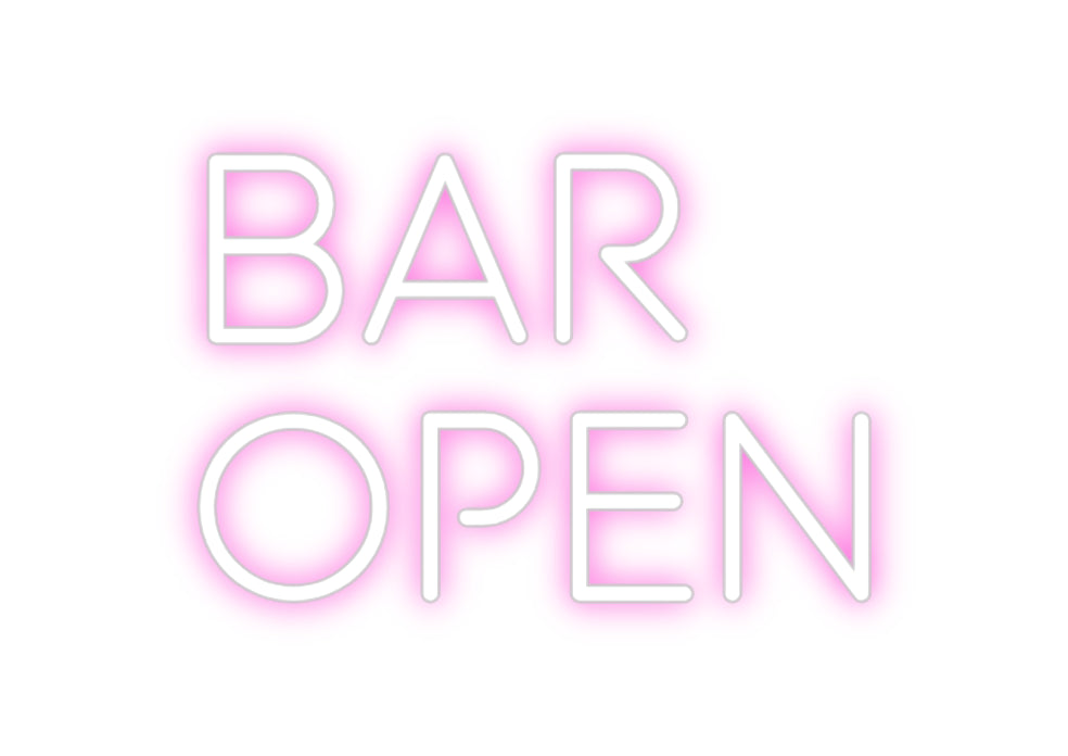 Custom Neon: BAR 
OPEN
