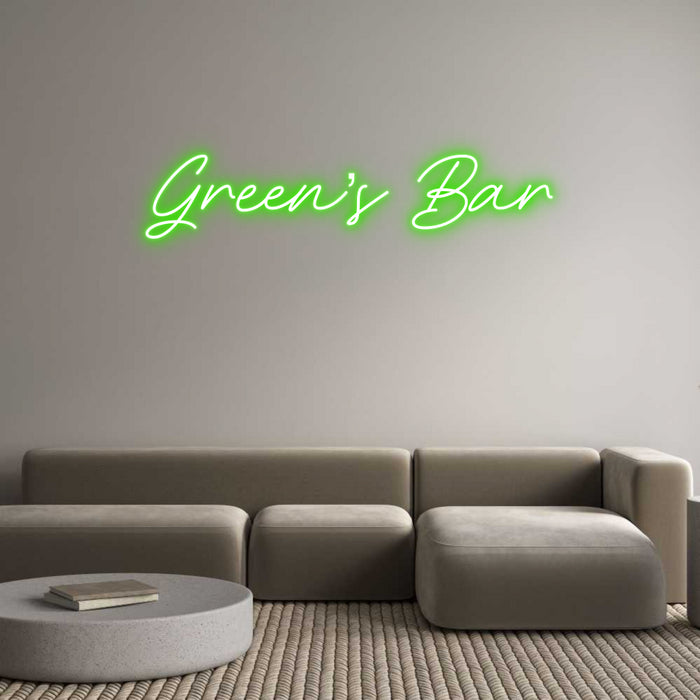 Custom Neon: Green’s Bar