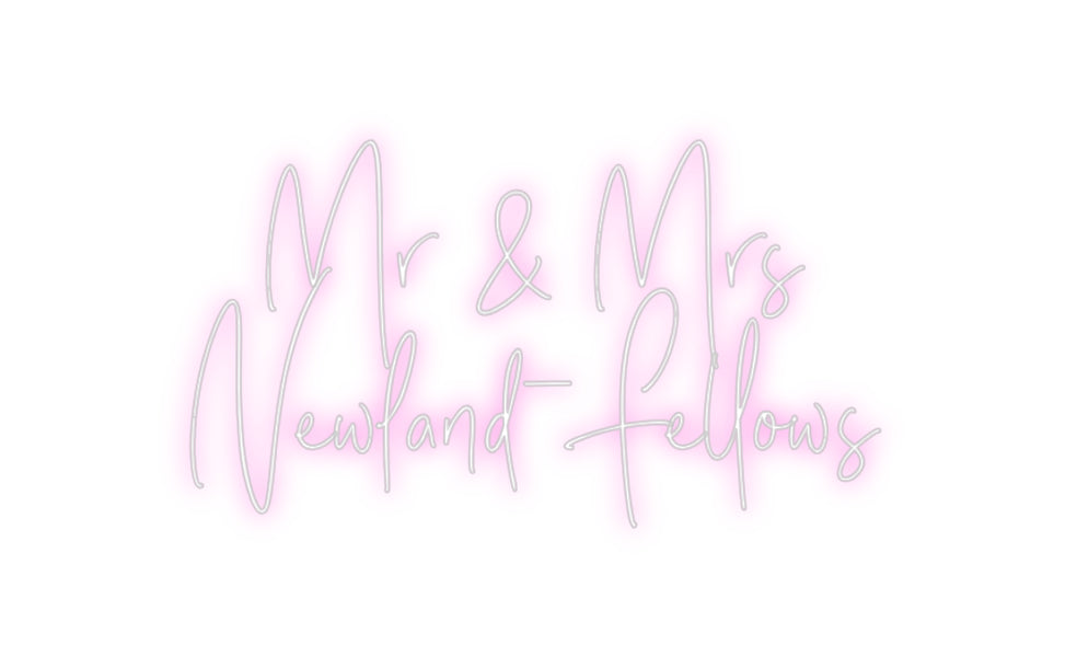 Custom Neon: Mr & Mrs 
Ne...