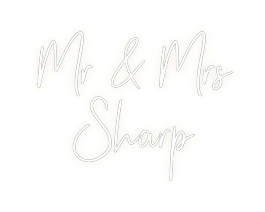Custom Neon: Mr & Mrs
Sharp