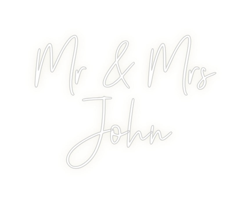 Custom Neon: Mr & Mrs 
Jo...