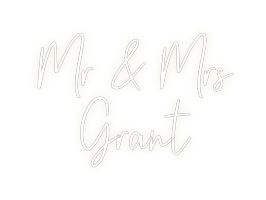 Custom Neon: Mr & Mrs 
Gr...