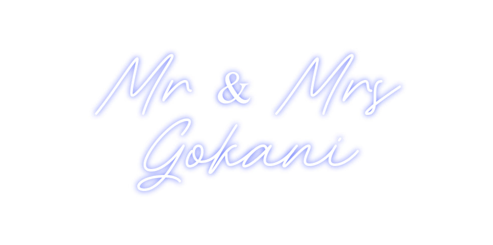 Custom Neon: Mr & Mrs 
Go...