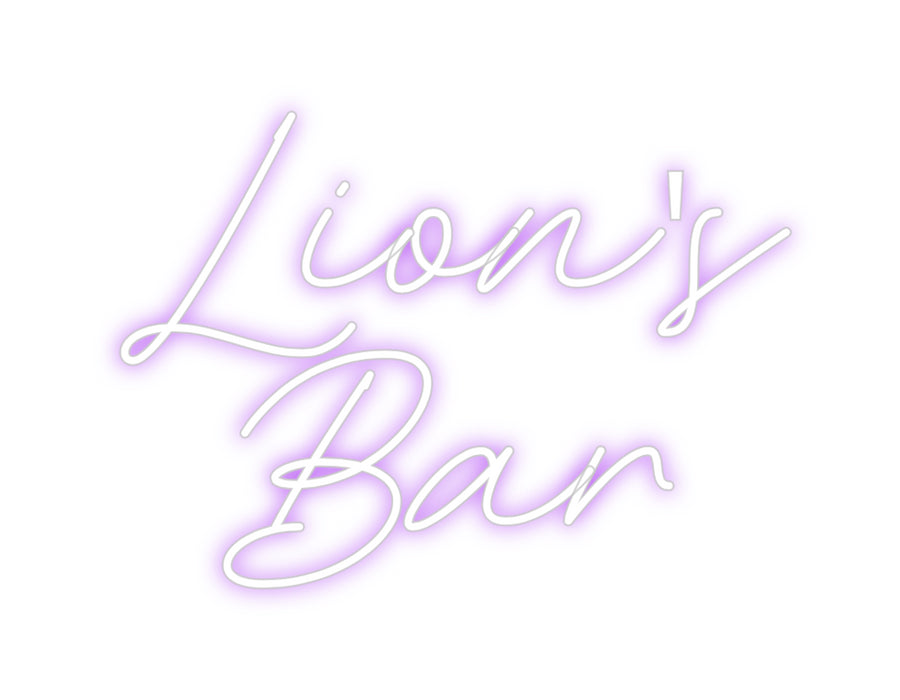 Custom Neon: Lion's
Bar