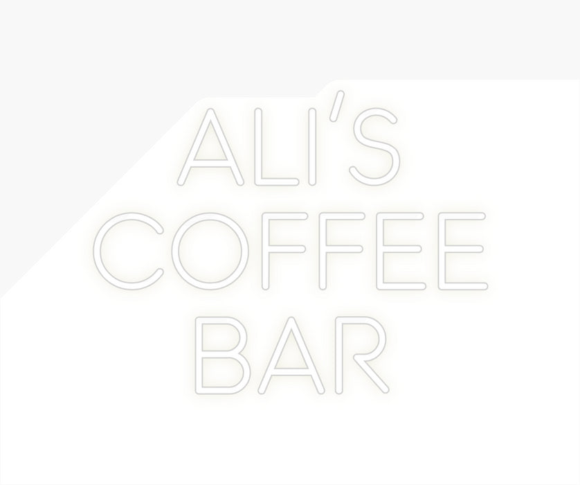 Custom Neon: Ali’s
Coffee...