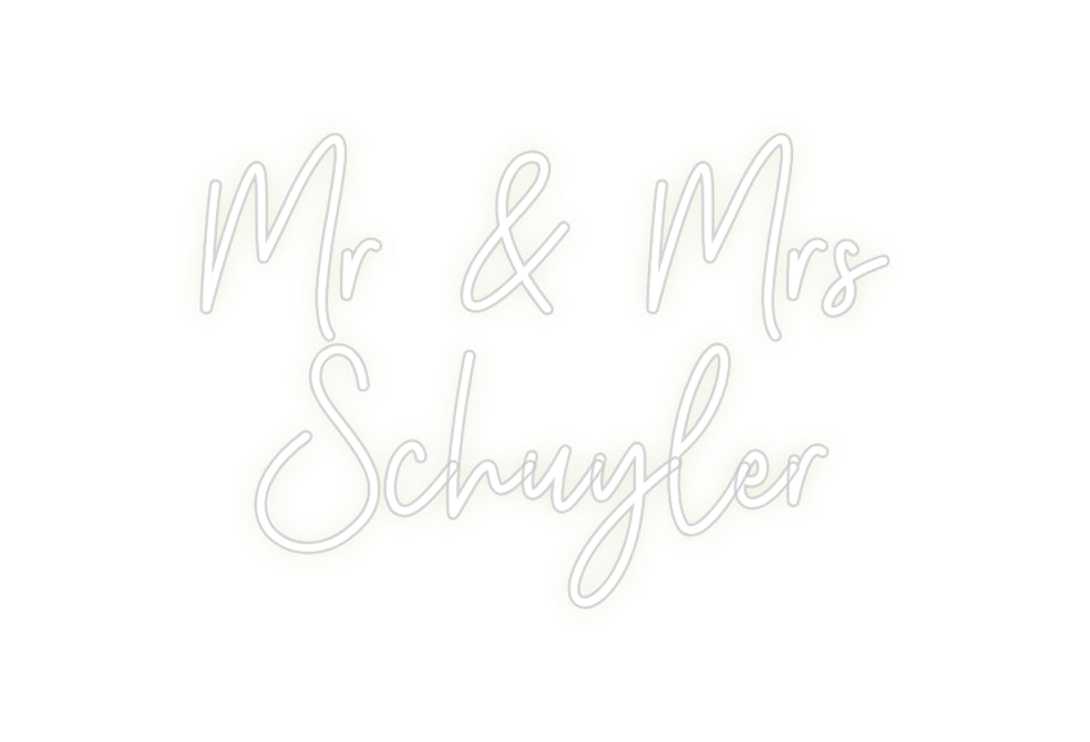 Custom Neon: Mr & Mrs
Sch...