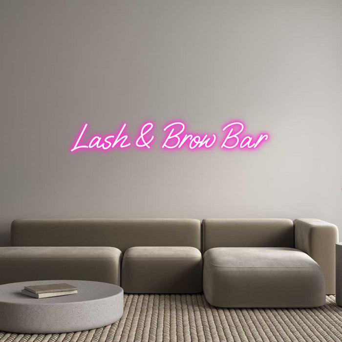Custom Neon: Lash & Brow Bar