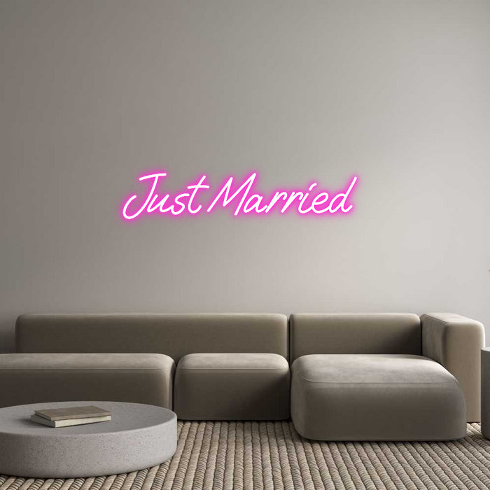 Custom Neon: Just Married