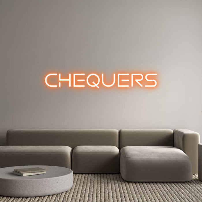Custom Neon: CHEQUERS