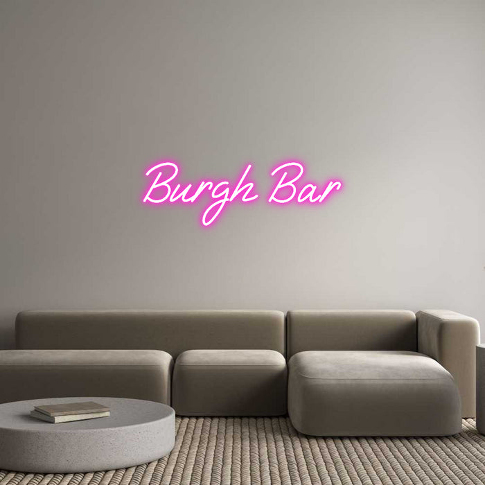 Custom Neon: Burgh Bar