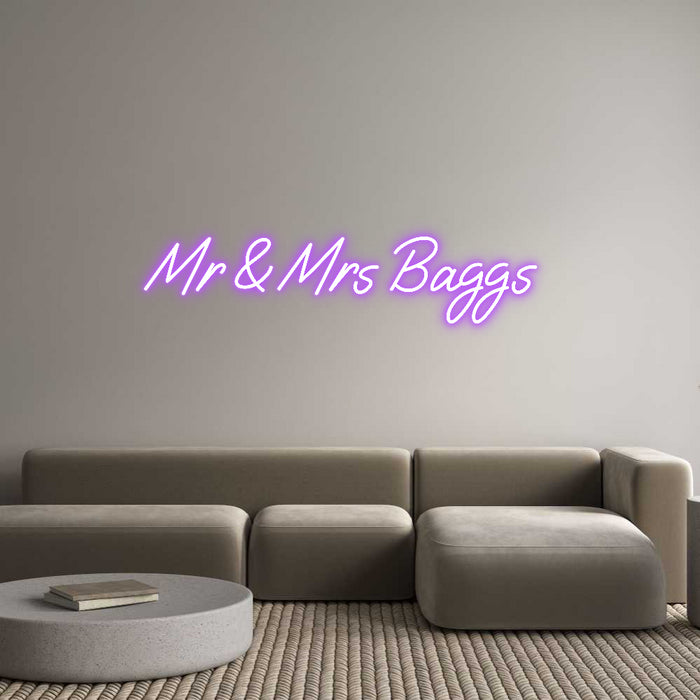 Custom Neon: Mr & Mrs Baggs