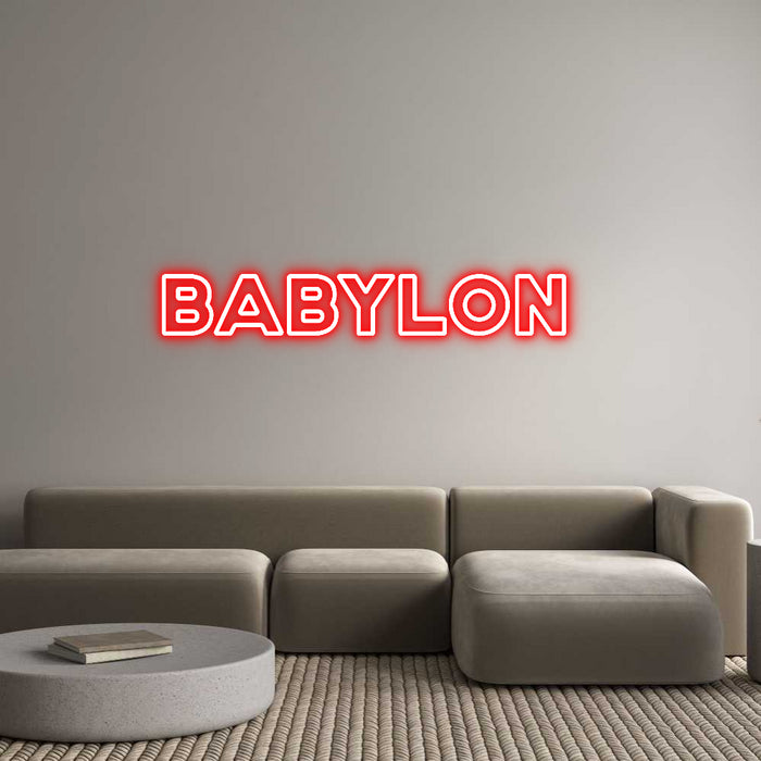 Custom Neon: BABYLON