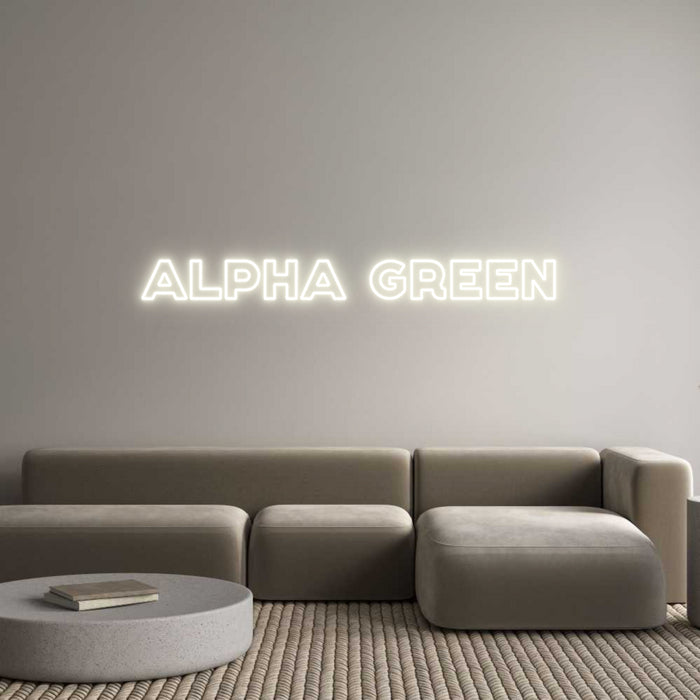 Custom Neon: Alpha green