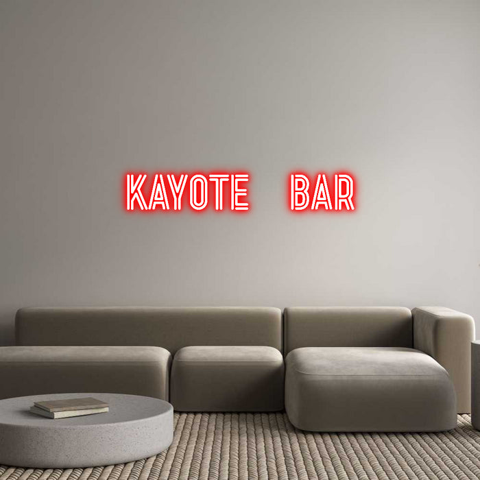 Custom Neon: Kayote Bar