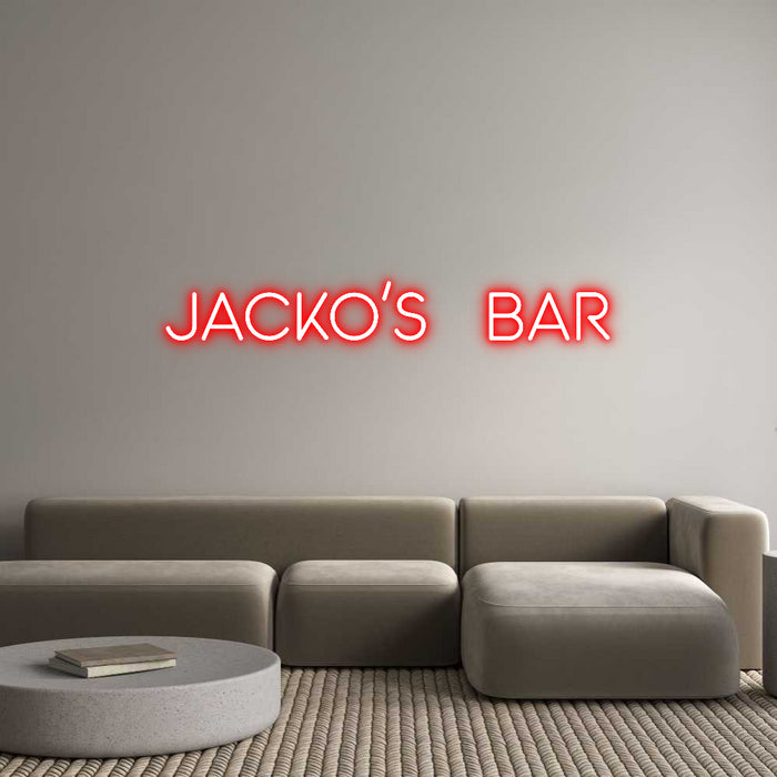 Custom Neon: Jacko’s bar