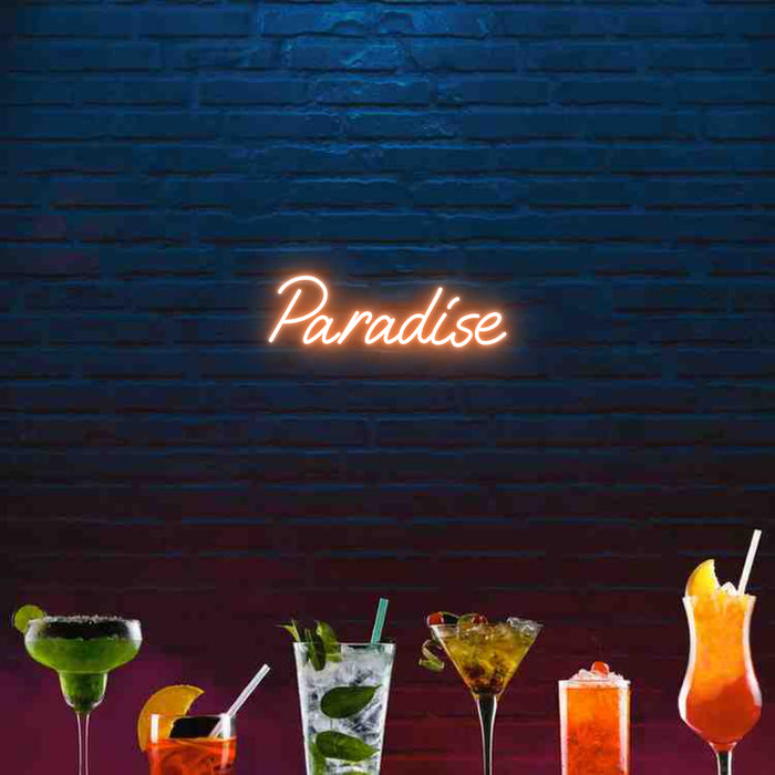 Custom Bar Neon: Paradise