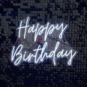 Happy Birthday Neon Sign - Neon Filter